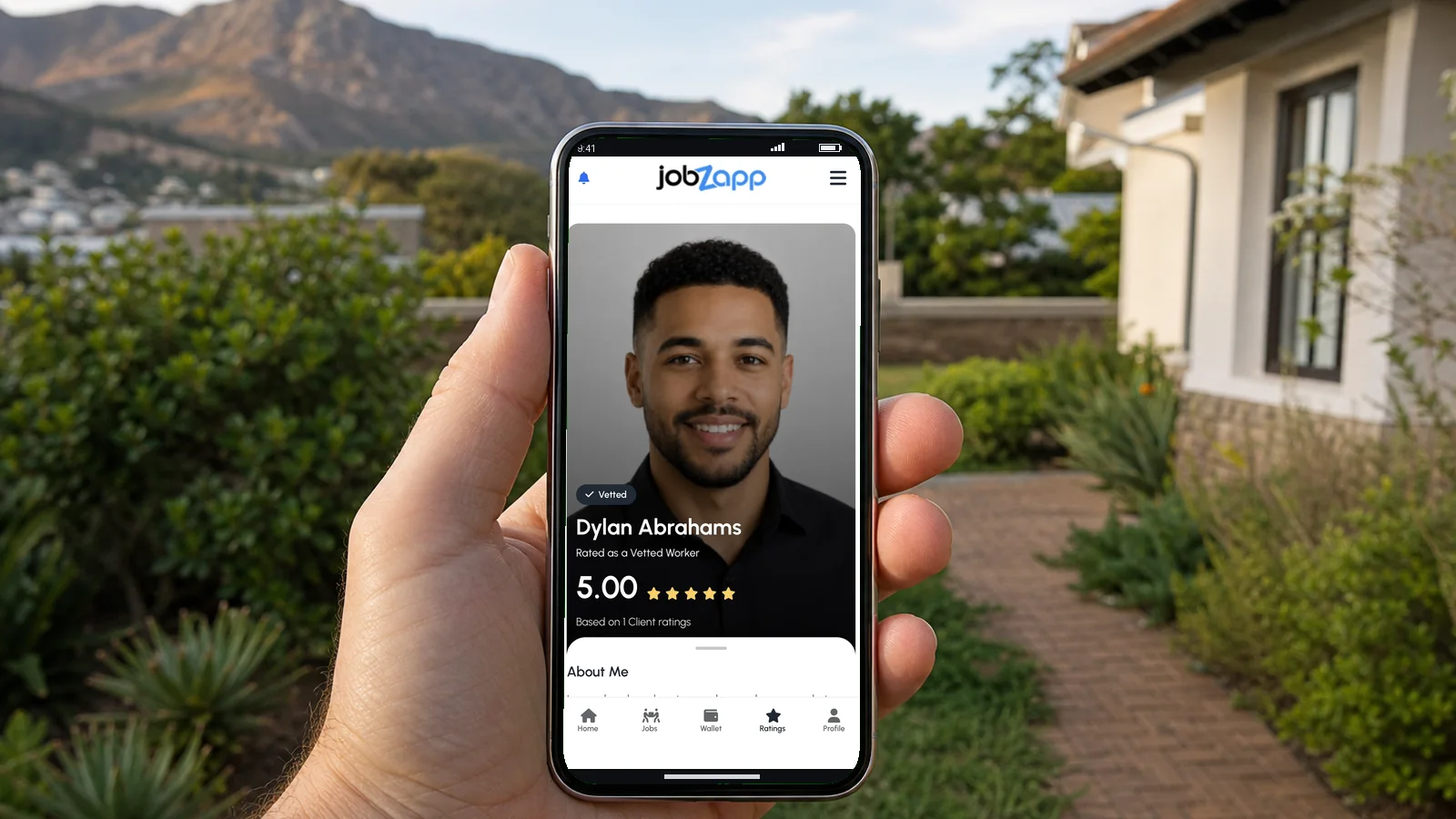 Your worker card app screen