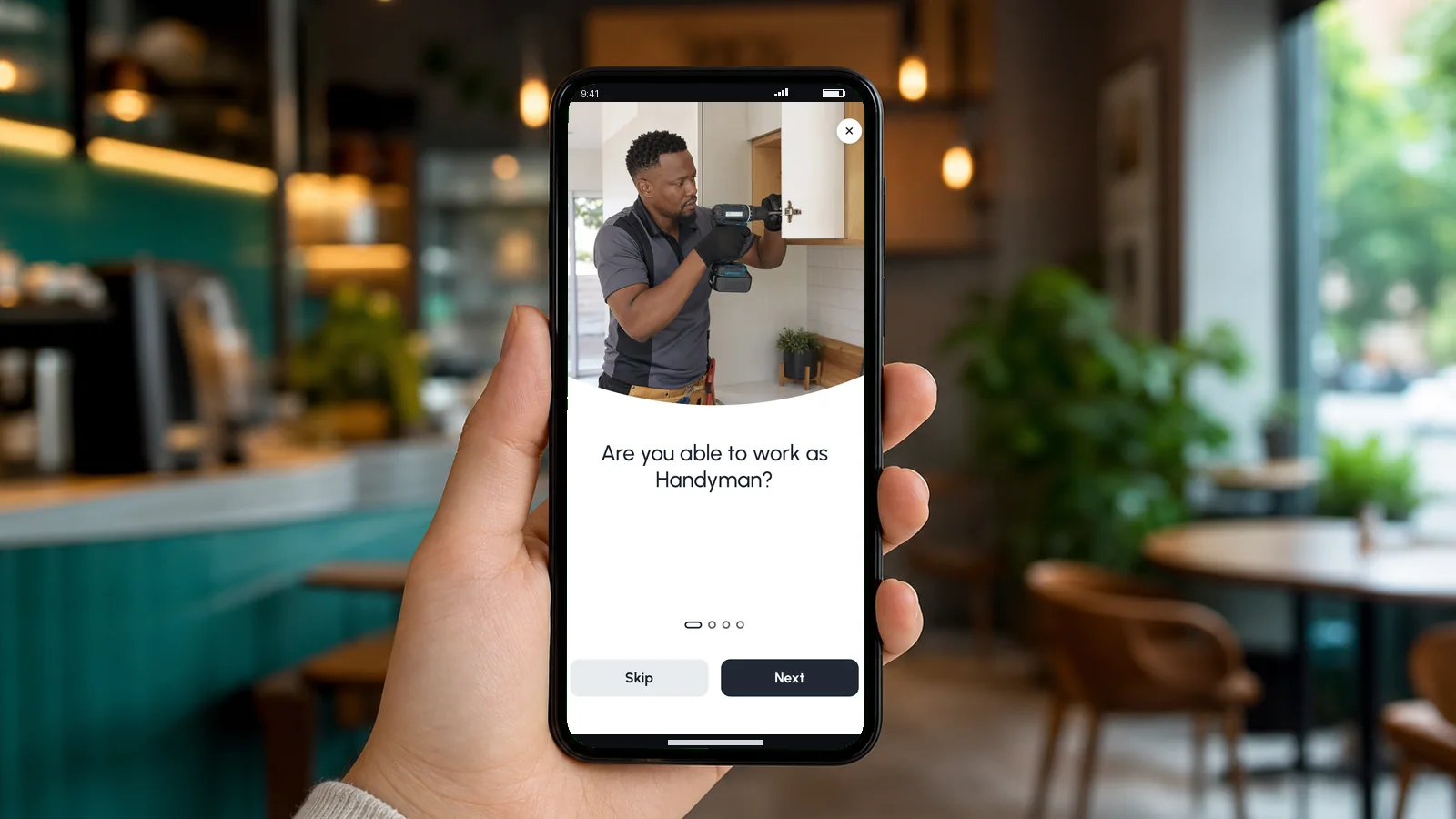 Your job app screen