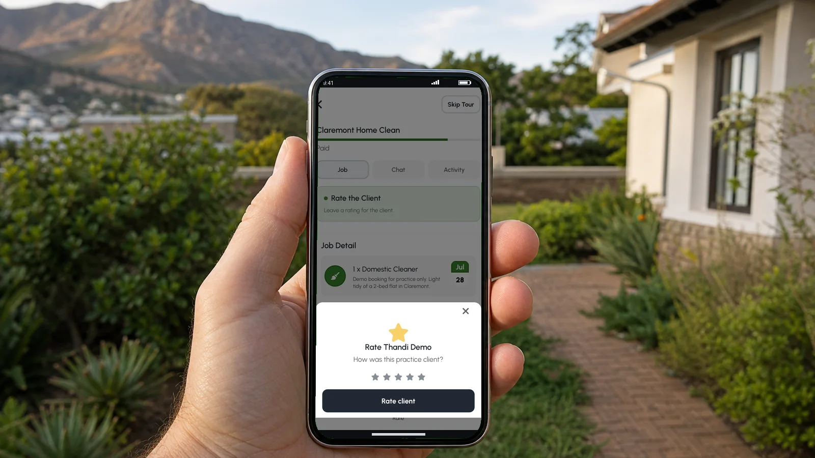 Ratings app screen